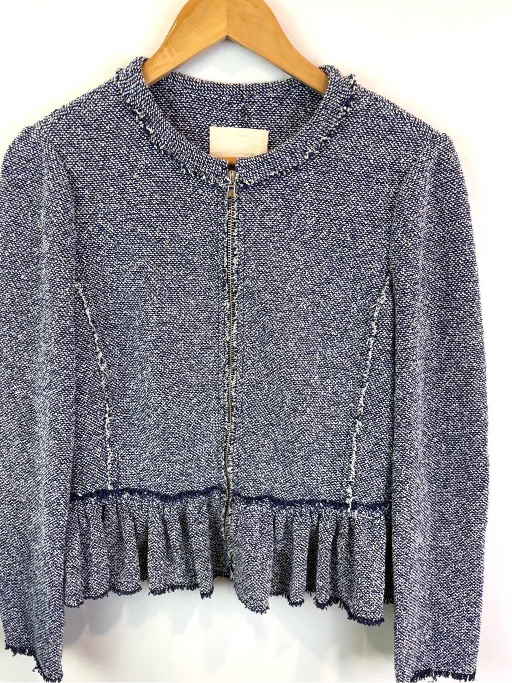 Rebecca Taylor Zip Front Peplum Blazer Size 8